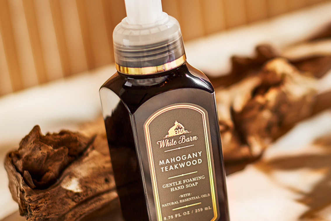 White Barn mahogany teakwood hand soap